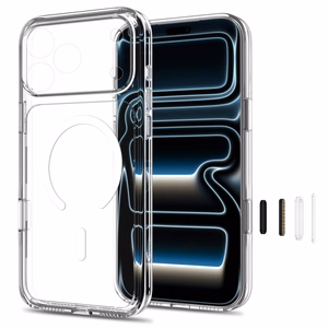 Tech-Protect Flexair Hybrid CC MagSafe maciņš modelim iPhone 17 Pro Max / 18 Pro Max – caurspīdīgs