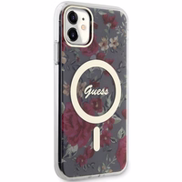 Guess GUHMN61HCFWSA iPhone 11 / Xr 6.1" zaļš/khaki hardcase Flower MagSafe