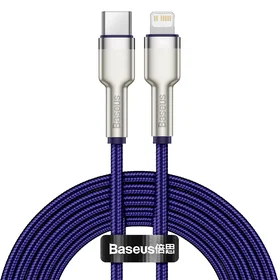 Baseus kabelis Cafule Metal PD USB-C - Lightning 2,0 m violets 20W