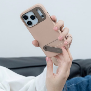 Moshi Kameleon MagSafe vāciņš ierīcei iPhone 17 Pro Max, ar statīva funkciju, “Midnight Gray” krāsā