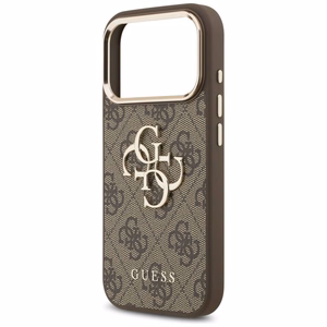 GUESS GUE005483 (PU W/ Big 4G Classic Logo) aizsargvāciņš ierīcei iPhone 18 Pro / 17 Pro, krāsa – brūna un zelta