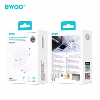 BWOO wall lādētājs CDA233 PD 20W 1x USB-C with USB-C - Lightning kabelis balts