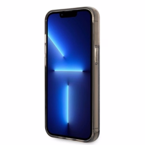 Karl Lagerfeld Liquid Glitter RSG viedtālruņa apvalks iPhone 14 Pro Max - melns