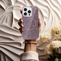 Viedtālruņa apvalks Magsafe Slim Shiny Iphone 16 Pro Max violeta