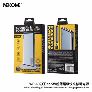 Portatīvais lādētājs WK Design „WP-60“ zils 5000mAh (22.5W)