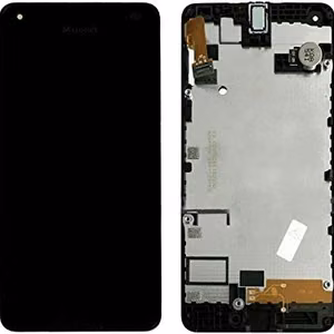 LCD ekrāns Microsoft (Nokia) Lumia 550 ar skārienjutīgo ekrānu un rāmi melns oriģināls (lietots, B klase)