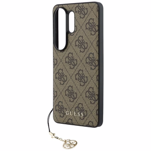 GUESS maciņš for SAMSUNG S26 Ultra GUHMS26LGF4GBR (PU 4G Classic Logo with Charm) brūns