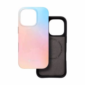 Чехол для iPhone 15 PRO Forcell F-Protect Mirage совместим с MagSafe Military Drop-Test розово-голубой