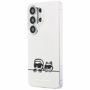Karl Lagerfeld maciņš IML Peekaboo Karl un Choupette MagSafe priekš Samsung Galaxy S26 Ultra caurspīdīgs
