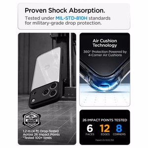 Spigen Ultra Hybrid maciņš modelim iPhone 18 Pro Max / 17 Pro Max – krāsa: matēta melna