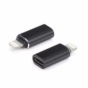Adapteris Type C (sieviešu) uz Lightning (vīriešu) melns