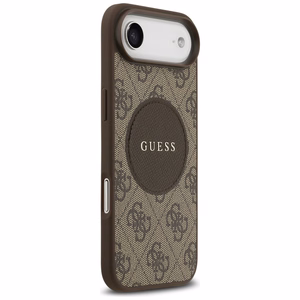 Guess 4G Circle Classic Logo Magnētiskais viedtālruņa apvalks iPhone Air - brūna