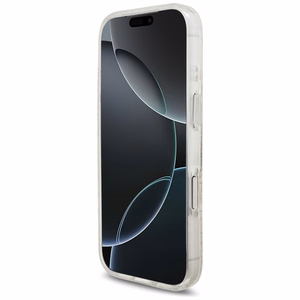 Guess IML Flowers Electro Pearl Strap MagSafe Чехол для iPhone 17 Pro - белый