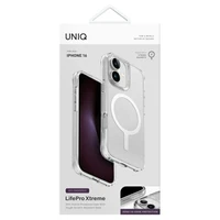 Uniq LifePro Xtreme Magnētiskais Uzlādes viedtālruņa apvalks iPhone 16 - Caurspīdīgs