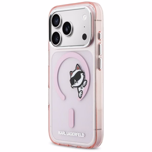Karl Lagerfeld IML Peekaboo MagSafe чехол для iPhone 17 Pro Max розовый