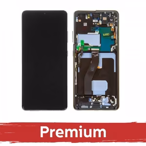 LCD displejs Samsung G998 S21 Ultra ar rāmi / Phantom Silver / OEM