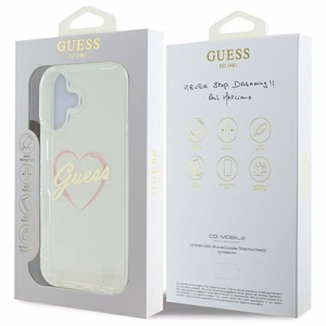 Guess IML Sirds apvalks viedtālrunim iPhone 16 Plus - caurspīdīgs