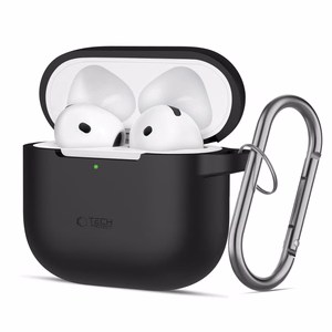 Tech-Protect Silicone Hook Чехол для AirPods 4 - чёрный