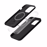 Crong Color Cover Magnetic - iPhone 14 Pro Max MagSafe maciņš (melns)