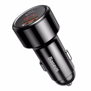 Baseus Magic automašīnas lādētājs USB + USB-C QC 4.0 PD 45W (melns)