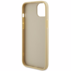 Guess GUHCP15MPS4DGPD iPhone 15 Plus 6.7" zelta/zelta cietais viedtālruņa apvalks Strass Metal Logo