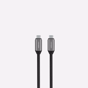Momax Elite Link USB-C–USB-C kabelis, 1 m, PD 100 W, melns