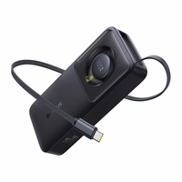 Portatīvais lādētājs Baseus OS Free2Pull 10000mAh 30W + kabelis (melns)