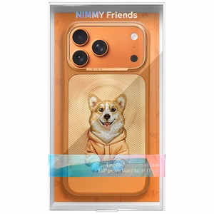 Nimmy Gentle Pets Series Dog MagSafe maciņš iPhone 17 Pro oranžs