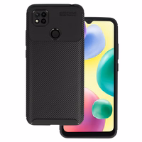 Vennus Carbon Elite viedtālruņa apvalks Xiaomi Redmi 10A, melns