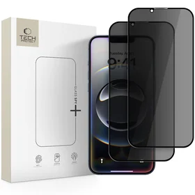 Tech-Protect Anti Spy Aizsargstikls Pro+ 2 komplekts iPhone 16e / 14 / 13 Pro / 13 - melns