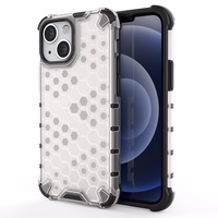 Honeycomb Case bruņu vāks ar TPU buferi iPhone 13 mini caurspīdīgs