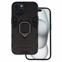 Ring Armor viedtālruņa apvalks iPhone 15 melns