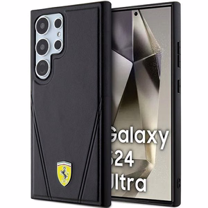 Ferrari Hot Stamp V Lines MagSafe чехол для Samsung Galaxy S24 Ultra - чёрный