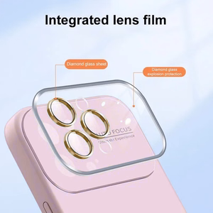 Mīksts silikona objektīva apvalks Iphone 14 Pro gaiši rozā
