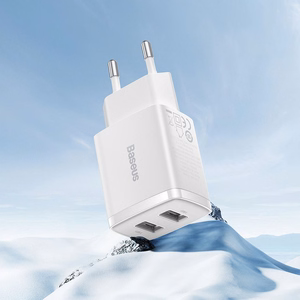 Baseus lādētājs Compact 2 x USB balts 10,5w