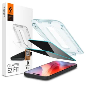 Spigen Glas.tR EzFit Privacy rūdītais stikls iPhone 15/16 ar adapteri (2 gab.)