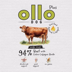 Ollo Plus Collagen Beef – mitrā suņu barība ar liellopu gaļu un kolagēnu, 400 g