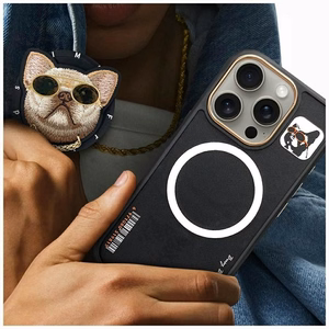 Nimmy Glasses Cool Dog MagSafe Case for iPhone 16 Pro - Black