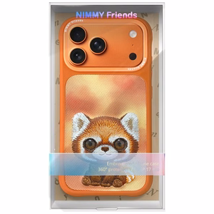 Nimmy Big Eyed Pet 2.0 Raccoon case for iPhone 17 Pro Max - orange