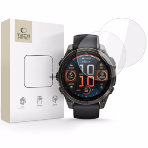 Tech-Protect Glass Fit+ 2-pack rūdītais stikls Garmin Fenix 8 47mm - caurspīdīgs