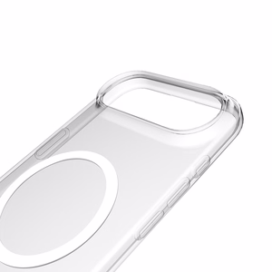 Puro Lite Mag TPU+PC magnētiskais viedtālruņa apvalks iPhone 17 Air - caurspīdīgs ar baltu gredzenu