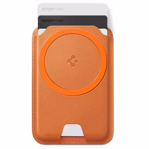 Spigen Valentinus MagFit+ MagSafe magnētiskais karšu maciņš tālrunim – oranžs