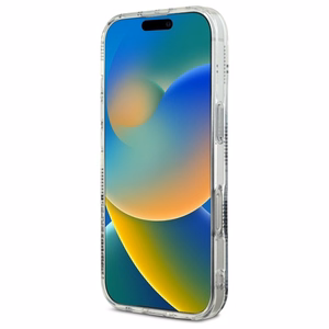 Karl Lagerfeld IML Karl galvas elektroplēts iPhone 16 Pro apvalks - caurspīdīgs