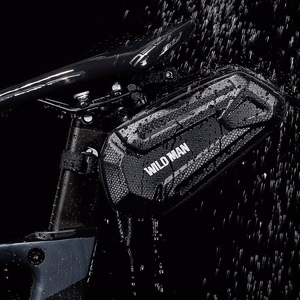 WILDMAN ceļojumu soma zem velosipēda sēdekļa ar rāvējslēdzēju, 1,2L, XT7, melna