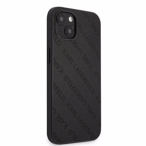 Karl Lagerfeld KLHCP13SPTLK Perforated Allover vāciņš ierīcei iPhone 13 mini 5.4", melns