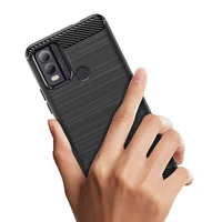Carbon Case silikona viedtālruņa apvalks Nokia C22 - melns