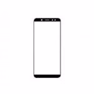 Ārējais ekrāna stikls priekš Samsung A600 A6 2018, melns, HQ
