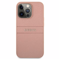 Guess GUHCP13XPSASBPI iPhone 13 Pro Max 6.7 rozā ciets apvalks Saffiano Stripe