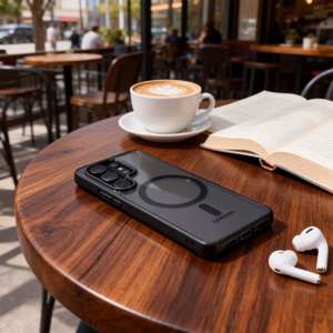 Tech-Protect Magmat MagSafe Maciņš for Samsung Galaxy S26 Ultra - caurspīdīgs melns