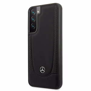 Mercedes ādas Urban Line viedtālruņa apvalks Samsung Galaxy S22+ - melns